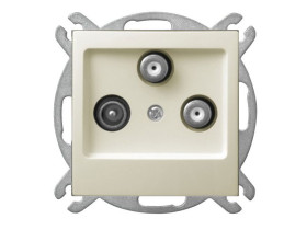 IMPRESJA Gniazdo antenowe TV/SAT/SAT (1,5dB) ecru GPA-Y2S/m/27 OSPEL