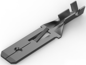 Uninsulated flat plug sleeve, 6.35 x 0.81 mm, 0.51 to 1.03 mm², AWG 20 to 17, brass, tin-plated, 160859-2