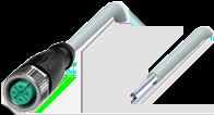 Sensor actuator cable, M12 cable socket, straight, A to open end, 5 pole, 10 m, PVC, gray, 4 A, 109479