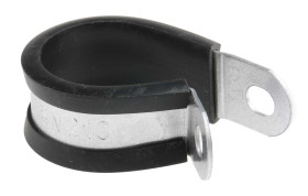 RS PRO Spinka do kabli 20 mm Śruba materiał: Stal platerowana Czarny
