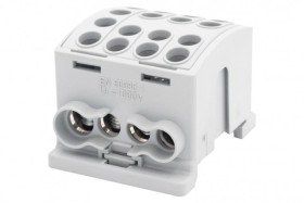 Zacisk HLK 125A-4 (1x35,3x25 / 1x35,3x25) Al/Cu - szary