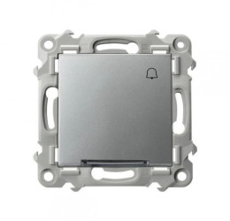 SZAFIR Łącznik zwierny dzwonek z podświetleniem niebieskim srebrny ŁP-6ZS/m/18