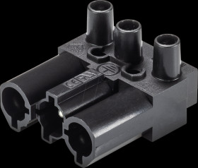 92.032.3358.1 Plug - 3-pin, black, screw connection