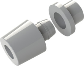 Enclosure feet, ABS, (H) 15 mm, gray, 017.50.108