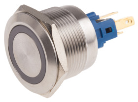 Nasadka przełącznika Chwilowy SPDT średnica wycięcia 22mm, montaż panelowy RS PRO