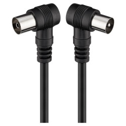 Kabel antenowy kątowy, męski-żeński 1,5m Goobay