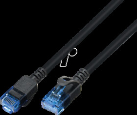 1810HF-5,0M Patch cable Cat.6a, U/UTP, Slim, black, 5 m