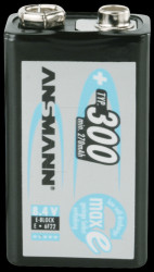 5035451 ANSMANN 9 V block battery, NiMh, 300 mAh