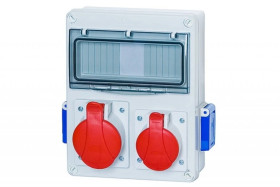 Rozdzielnica budowlana NEAPOL 1x5P 16A 1X5P 32A 2x2P+Z 8 modułów ITALINE ITA00119 ELIT50529