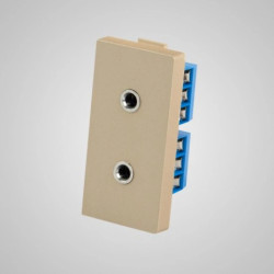 TouchMe Moduł 1/2 gniazdo podwójne słuchawkowe stereo złote TM910G