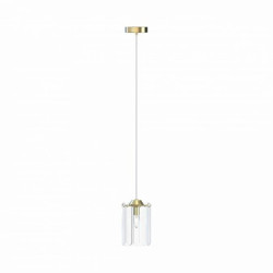 Lampa wisząca do sypialni NIRA złote elementy, szklany klosz, źródło 1*E14 - MD3523-1-EGN Zuma Line