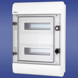 Rozdzielnica hermetyczna modułowa 2x12 z zamkiem podtynkowa IP65 RHp-24/Z 36.241