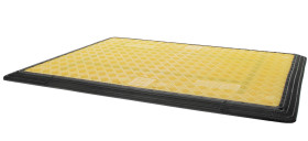 Antypoślizgowe Faktura uwypuklona Żółty Mata RS PRO Polipropylen, Stal