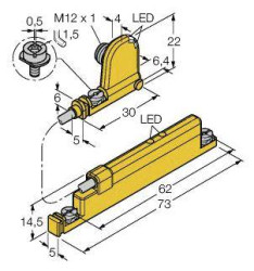 Turck Czujnik pola magnetycznego PNP WIM45-UNTL-0,3-BIM-UNT-LUAP6X 4-H1141