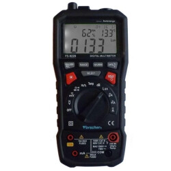 Miernik automatyczny uniwersalny z pomiarem oświetlenia, dżwięku multimetr cyfrowy z wyświetlaczem LCD True RMS FORSCHER FS8229