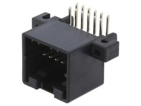 Złącze przwód-płytka męskie kątowe czarne 12pin 174051-2