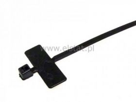 Opaska kablowa z etykietą 100/2,5 czarna ( 100szt)