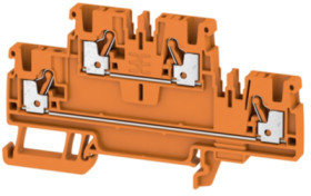 Multi level terminal block, push-in connection, 0.5-2.5 mm², 24 A, 8 kV, orange, 1547630000