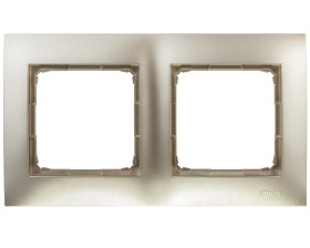Simon 54 Premium Ramka podwójna złoty mat DR2/44