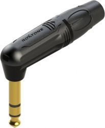Wtyk JACK 6.3 stereo kątowy ROXTONE BLACK