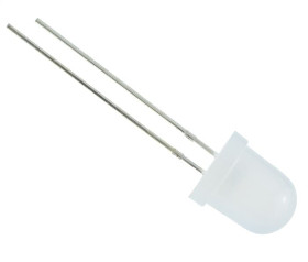 White 8mm LED Diffused 5000mcd 40°