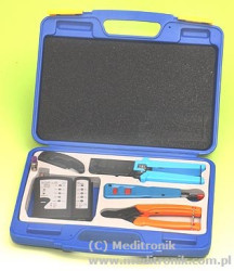 Zestaw narzędzi z testerem RJ45-EIA