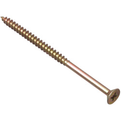 ForgeFix MPS690Y Multi-Purpose Pozi Screw CSK ST ZYP 6.0 x 90mm Box 100