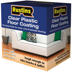 Rustins PCFS1000 Clear Plastic Floor Coating Kit Satin 1 Litre