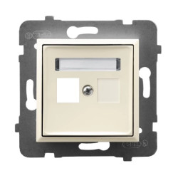 ARIA Obudowa gniazda pojedynczego typu Keystone prosta ecru GPK-1U/p/27