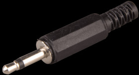 Jack plug, 3.5 mm mono with bend protection