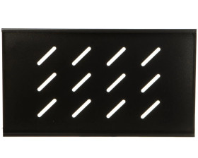 Półka do szaf 19 450/600mm czarna LANBERG (1U/500x280mm udźwig do 20kg, montaż 4 punktowy) AK-1001-B