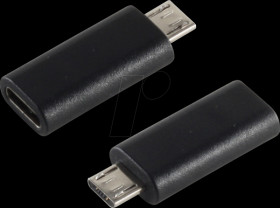 BS14-05019 USB 2.0 Micro-B connector &gt; C socket adapter