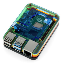 Obudowa do Raspberry Pi 4B - wielokolorowa - LT-4B05