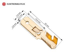 10szt. KONEKTOR MĘSKI 6,3mm