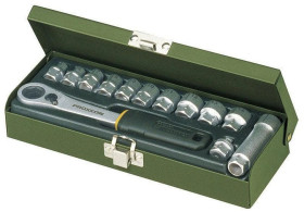 ZESTAW NASADEK 1/4 Z GRZECHOTKĄ PRZELOTOWĄ, 13CZ.