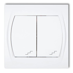 LOGO Łącznik podwójny schodowy biały LWP-33