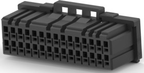 Socket housing, 30 pole, pitch 2 mm, straight, black, 1-2333134-5