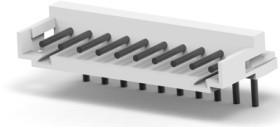 Pin header, 10 pole, pitch 2 mm, angled, natural, 1-292253-0