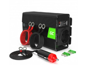 Przetwornica napięcia inwerter 12V - 230V 500W/1000W, czysta sinusoida (INV16) GREEN CELL