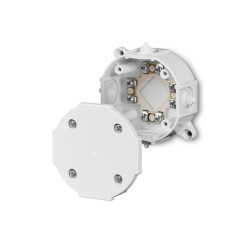 Puszka natynkowa hermetyczna IP41 okrągła 80x34 z wkładem 4x2,5 biała 0212-00 Elektro-Plast
