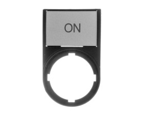 Tabliczka opisowa ON 50x30mm czarna 22mm prostokątna M22S-ST-GB6 216496