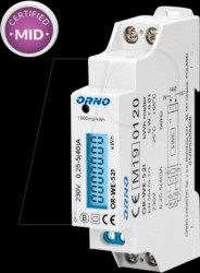 OR-WE-521 Single-phase current meter, 40 A, MID, 1 TE