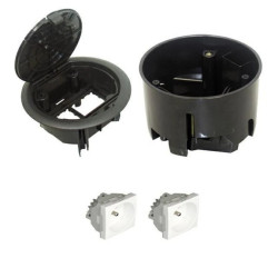 EFAPEL FLOOR BOX puszka podłogowa okrągła EFAPEL 2x gniazdo 230V z/u