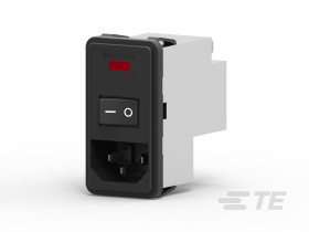 Gniazdo zasilające IEC z filtrem przeciwzakłóceniowymDual 3A TE Connectivity Montaż pionowy