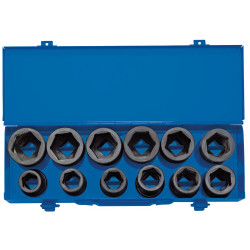 Draper Expert 83280 3/4" Sq. Dr. Combined MM/AF Imp Socket Set Metal Case 12 Pc