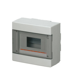 Rozdzielnica modułowa 1x8 natynkowa drzwi transp. seria 600 IP40 200x180x100 szara EC60008 /opak. 15/