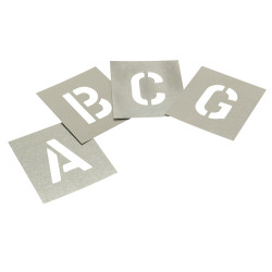 Stencils L1W Set of Zinc Stencils - Letters 1in Walleted