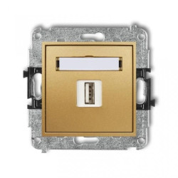 MINI Gniazdo pojedyncze USB-AA 2.0 złoty 29MGUSB-1