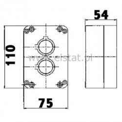 Kaseta sterownicza 2 przyciskowa szara Giovenzana