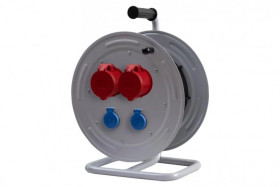 Rozgałęźnik na bębnie metalowym MAKARA-370 16A 5p, 32A 5p, 2x230V IP44